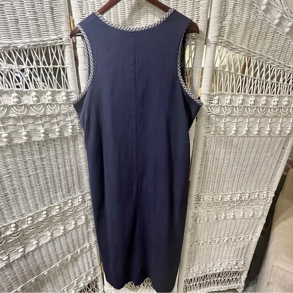 Vtg NAPA VALLEY Embroidered Jumper Womens XL Maxi Dress Sleeveless Cottagecore - Picture 8 of 15